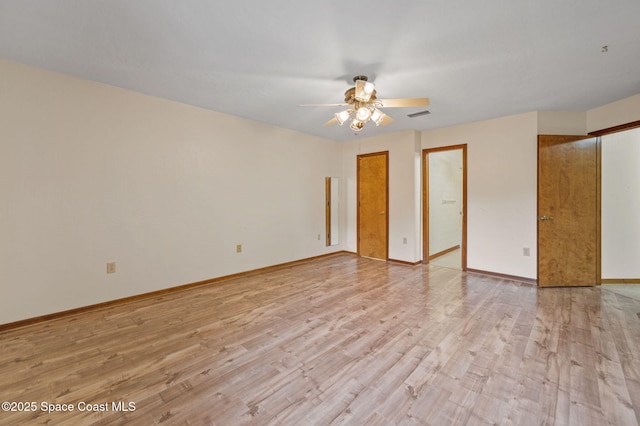 747 Greenwood Manor Cir Unit 17-A, West Melbourne, FL 32904 - spare room with ceiling fan and light wood-style floors