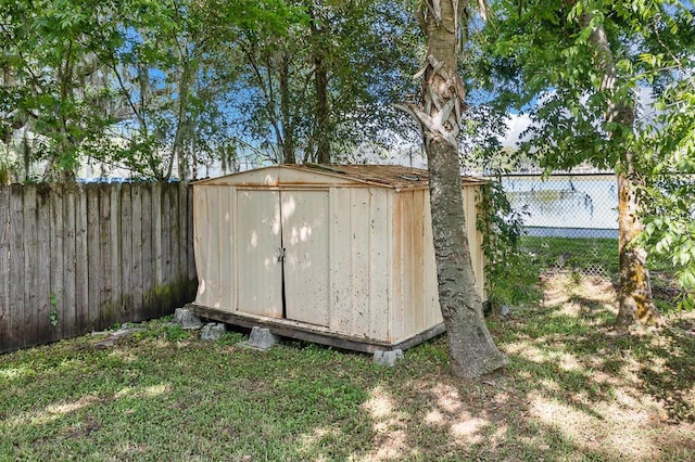 517 Fulton St, Daytona Beach, FL 32114 - view of shed with a fenced backyard