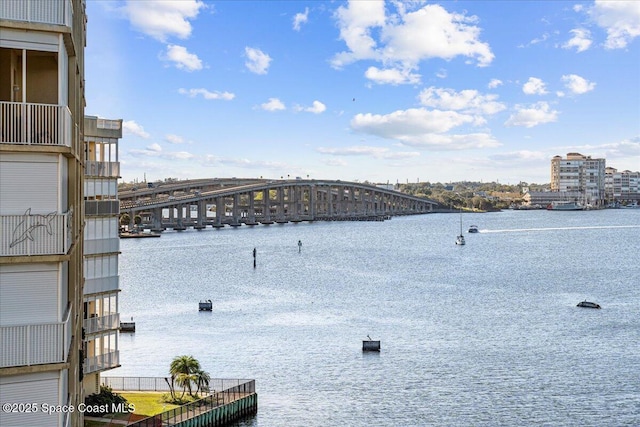 480 Sail Ln Unit 607, Merritt Island, FL 32953 - water view featuring a notable bridge