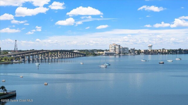 480 Sail Ln Unit 607, Merritt Island, FL 32953 - water view with a notable bridge