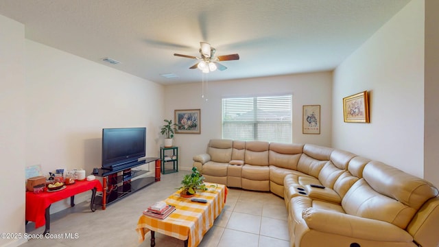 1491 Higbee St SE, Palm Bay, FL 32909 - living area with ceiling fan