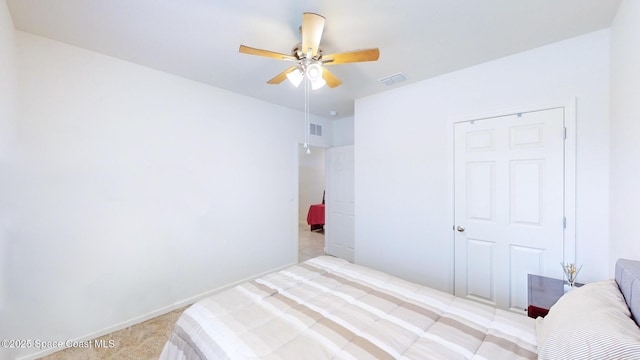 1491 Higbee St SE, Palm Bay, FL 32909 - bedroom with ceiling fan