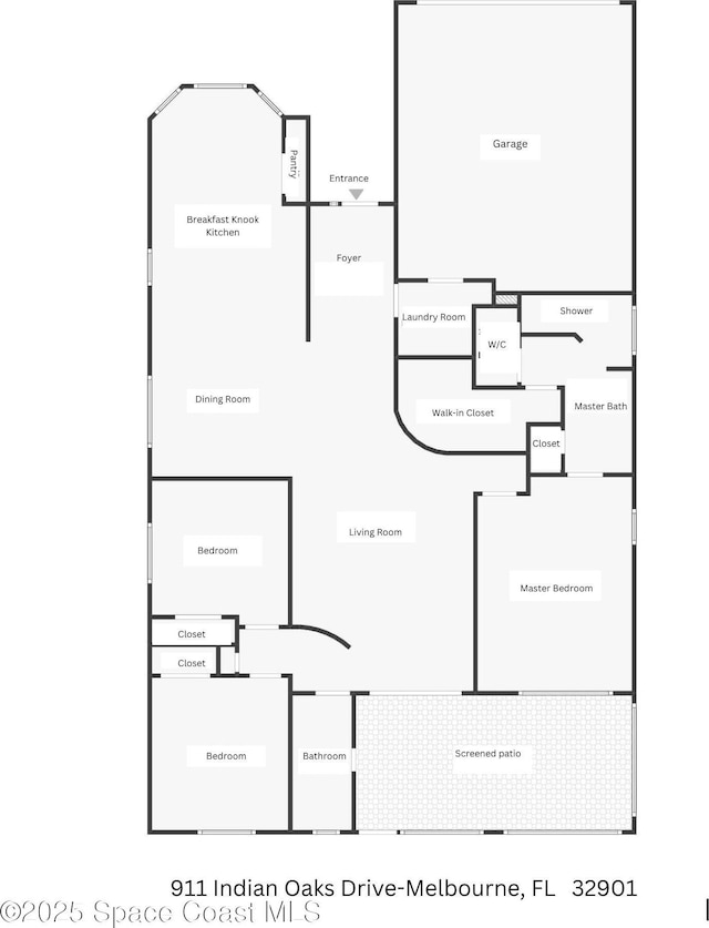 911 Indian Oaks Dr, Melbourne, FL 32901 - home floor plan