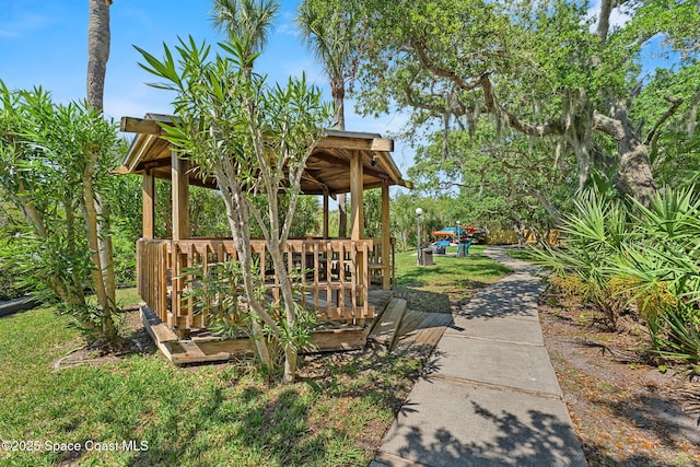 300 Columbia Dr Unit 108-2, Cape Canaveral, FL 32920 - view of yard with a gazebo