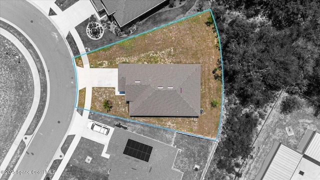1041 Tupelo Cir, Cocoa, FL 32926 - aerial view of property and surrounding area with property boundaries highlighted