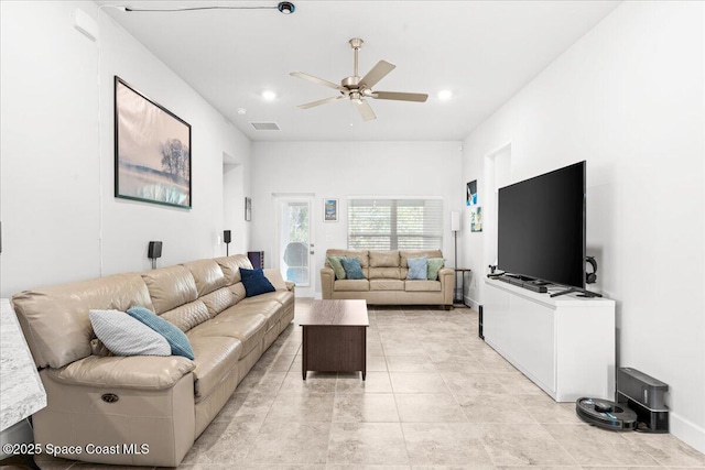 1041 Tupelo Cir, Cocoa, FL 32926 - living area with ceiling fan and recessed lighting