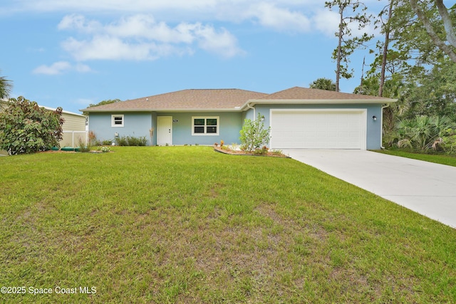 766 Tooley Rd SW, Palm Bay, FL 32908 - single story home featuring an attached garage, stucco siding, driveway, and a front lawn