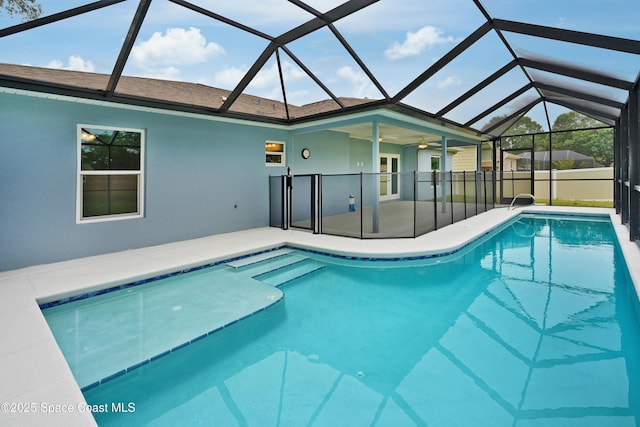 766 Tooley Rd SW, Palm Bay, FL 32908 - outdoor pool with a patio and a lanai