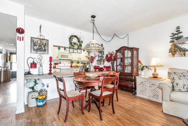 5800 N Banana River Blvd Unit 125, Cape Canaveral, FL 32920 - dining area with a textured ceiling and light wood finished floors