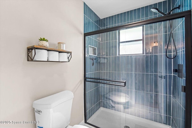 1709 Palm Ridge Rd, Melbourne, FL 32935 - bathroom featuring toilet and a shower stall