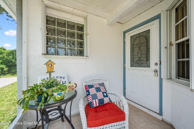 1924 Elderberry Ct NE, Palm Bay, FL 32905 - property entrance with stucco siding