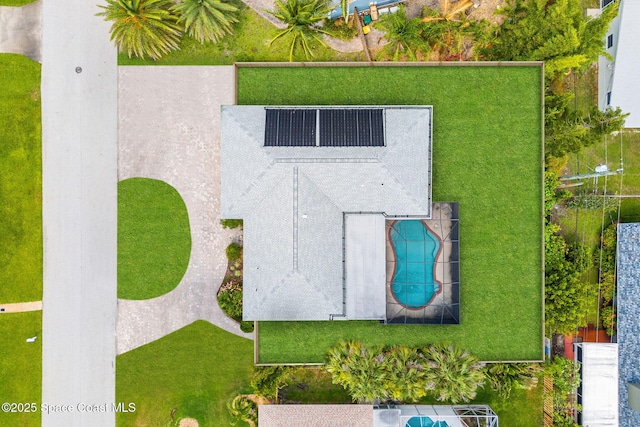 544 Solitaire Palm Dr, Indialantic, FL 32903 - aerial view of property and surrounding area featuring a pool