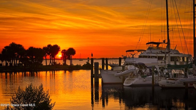 4535 Moon Rd, Titusville, FL 32780 - water view with a boat dock