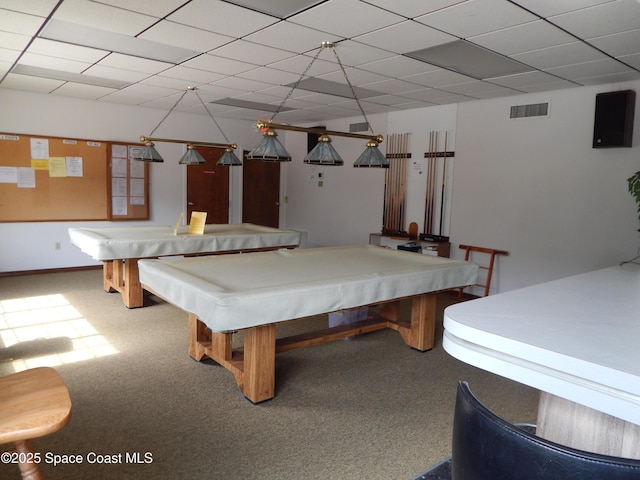 865 Greenwood Manor Cir Unit 5-F, West Melbourne, FL 32904 - game room with carpet floors and billiards