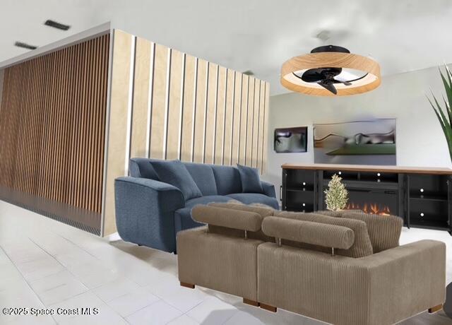 1932 Laramie Cir, Melbourne, FL 32940 - living area with tile patterned floors
