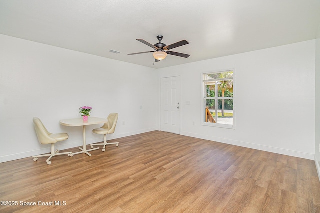 1230 Fern St Unit 1230 & 1232, Cocoa, FL 32922 - empty room featuring light wood finished floors and ceiling fan