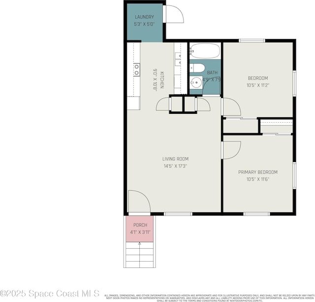 1230 Fern St Unit 1230 & 1232, Cocoa, FL 32922 - view of room layout