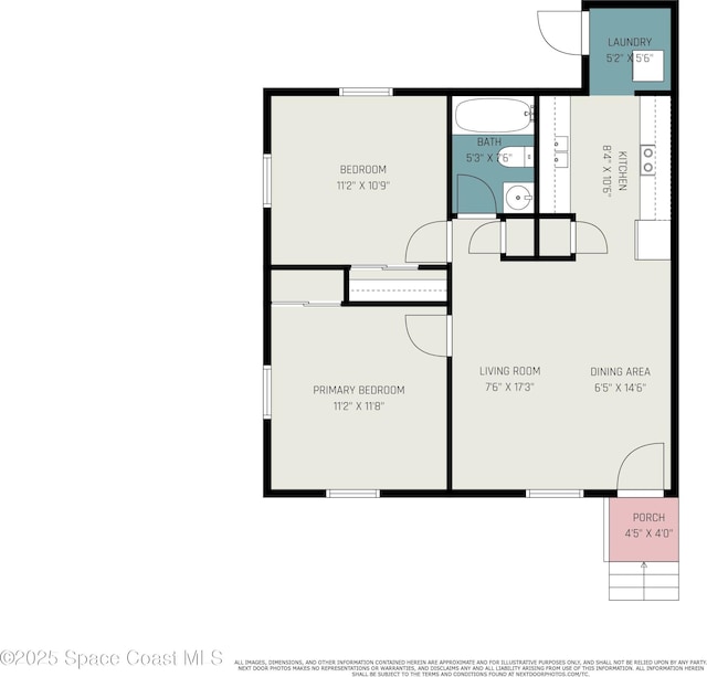 1230 Fern St Unit 1230 & 1232, Cocoa, FL 32922 - view of home floor plan