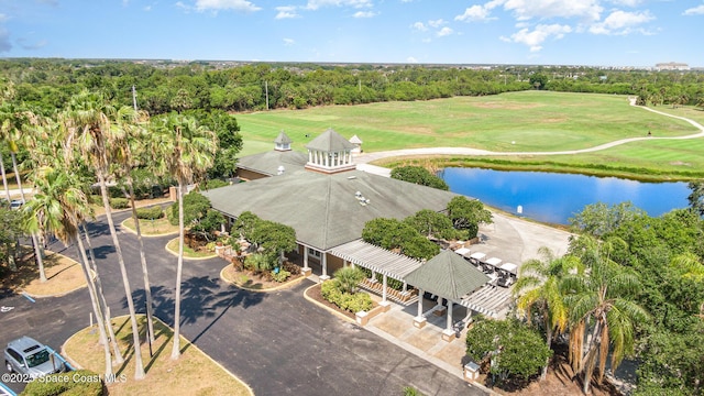8002 Bradwick Way, Melbourne, FL 32940 - drone / aerial view of a golf club and a nearby body of water