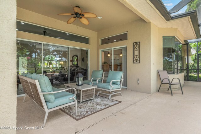 448 Birchington Ln, Melbourne, FL 32940 - view of patio / terrace with a ceiling fan