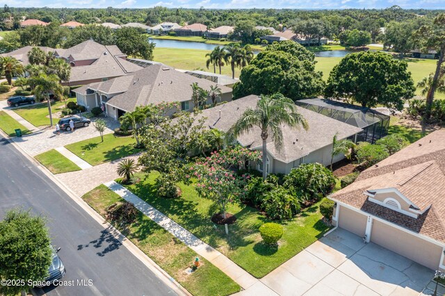 448 Birchington Ln, Melbourne, FL 32940 - aerial view of residential area with a nearby body of water