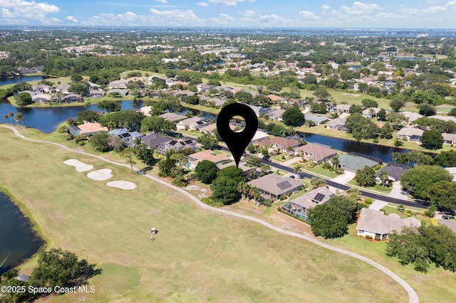 448 Birchington Ln, Melbourne, FL 32940 - aerial view of property's location featuring nearby suburban area and a large body of water