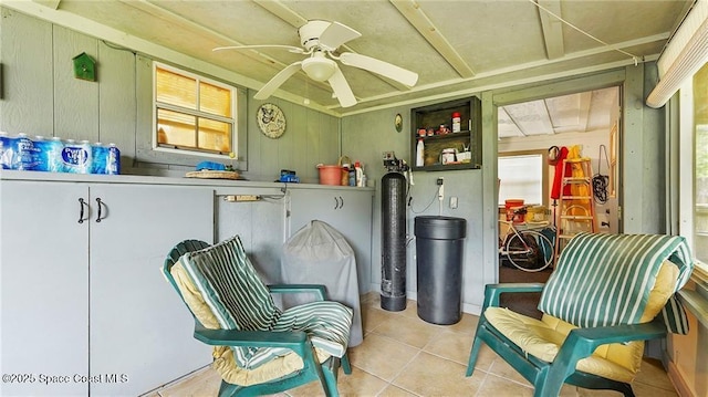 8516 99th Ct, Vero Beach, FL 32967 - sitting room featuring tile patterned flooring and ceiling fan