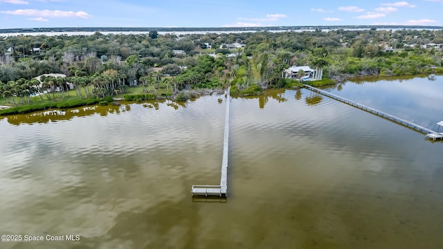 1110 Old Parsonage Dr, Merritt Island, FL 32952 - aerial view of a large body of water and a tree filled landscape