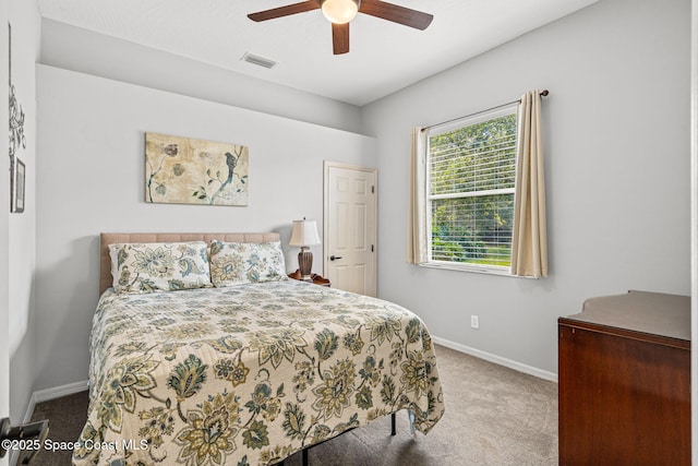 1197 Acappella Dr, Melbourne, FL 32940 - bedroom with carpet, baseboards, and a ceiling fan