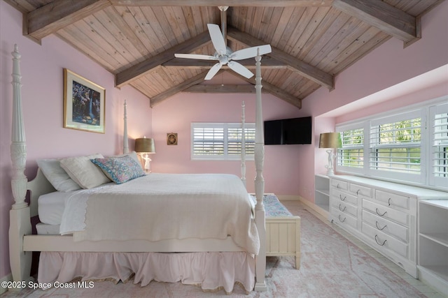 1951 W Sandpiper Rd, Vero Beach, FL 32963 - bedroom with wooden ceiling, carpet floors, and baseboards