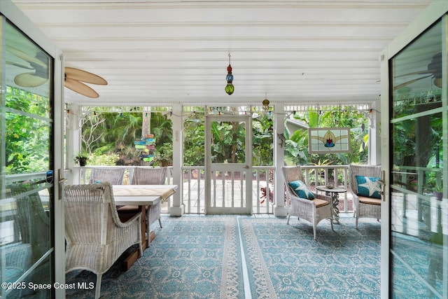 1951 W Sandpiper Rd, Vero Beach, FL 32963 - sunroom / solarium with a ceiling fan