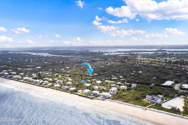 1951 W Sandpiper Rd, Vero Beach, FL 32963 - drone / aerial view of waterfront with a beach