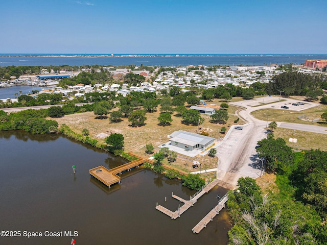 bird's eye view of a nearby body of water
