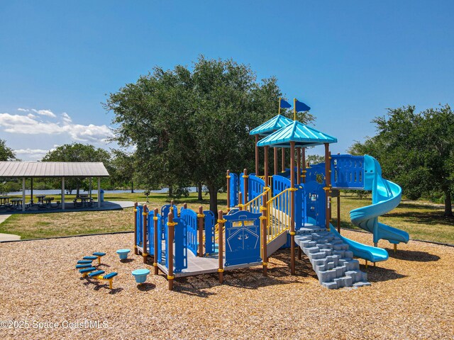 community playground with a gazebo