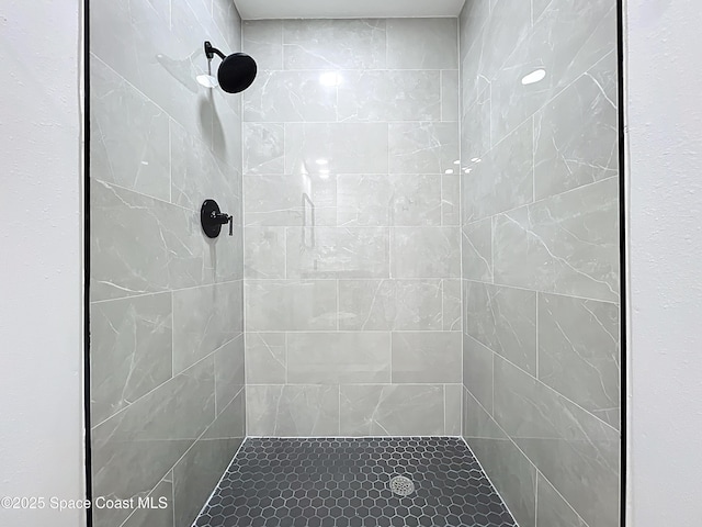 full bath featuring tiled shower