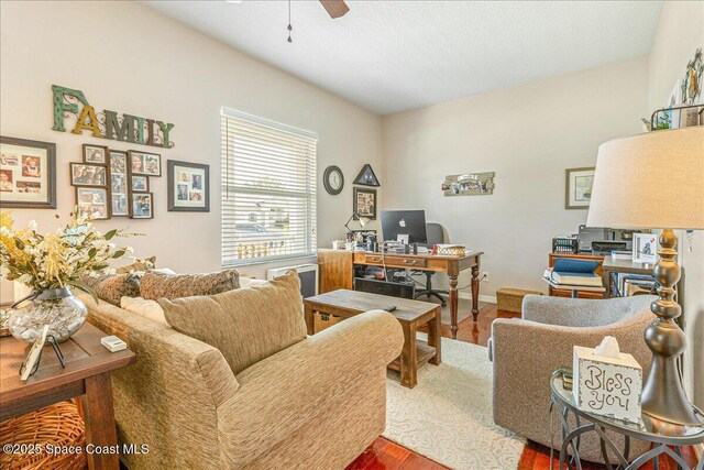 5290 Cinnamon Fern Blvd, Cocoa, FL 32927 - office with wood finished floors and ceiling fan