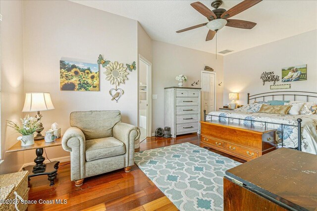 5290 Cinnamon Fern Blvd, Cocoa, FL 32927 - bedroom with wood finished floors and ceiling fan