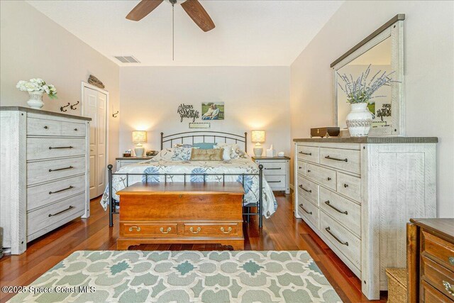 5290 Cinnamon Fern Blvd, Cocoa, FL 32927 - bedroom featuring dark wood-style floors and a ceiling fan