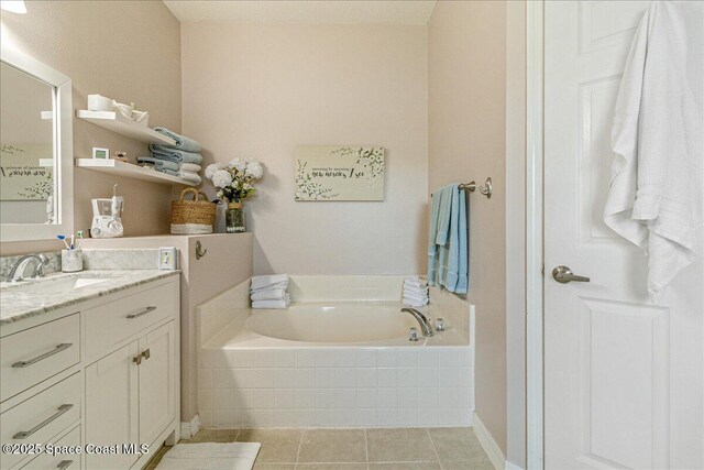 5290 Cinnamon Fern Blvd, Cocoa, FL 32927 - full bathroom with tile patterned floors, a bath, and vanity