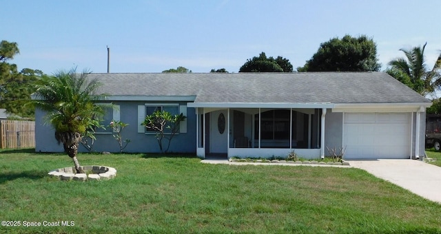 1581 Charles Blvd NE, Palm Bay, FL 32907 - ranch-style house with a garage and driveway