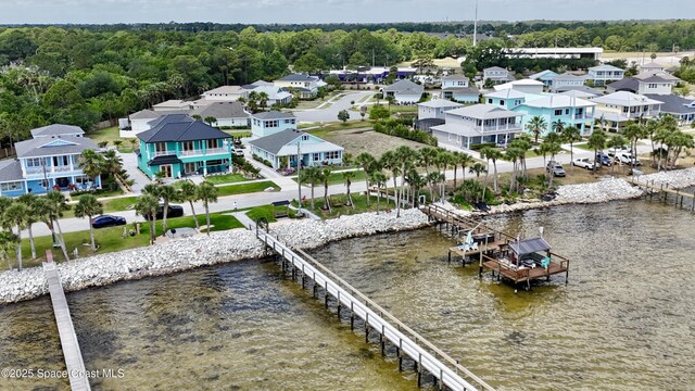 5250 Riveredge Dr, Titusville, FL 32780 - aerial view of residential area featuring a large body of water