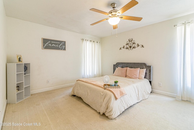854 Belhurst Ln, Rockledge, FL 32955 - carpeted bedroom featuring baseboards and ceiling fan