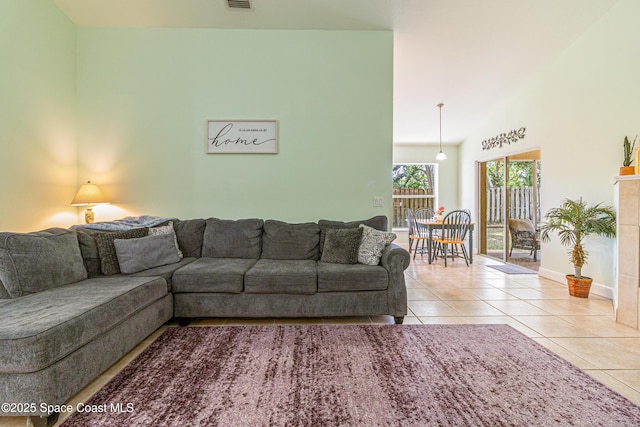 854 Belhurst Ln, Rockledge, FL 32955 - living room featuring light tile patterned floors