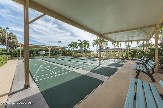 view of community featuring shuffleboard