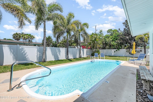 8103 Magnolia Ave, Cape Canaveral, FL 32920 - view of pool with a fenced backyard and a patio