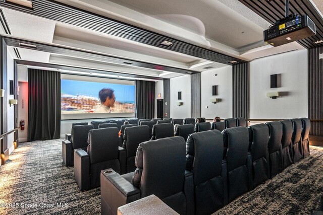 8854 Alister Dr, Melbourne, FL 32940 - home theater featuring carpet floors