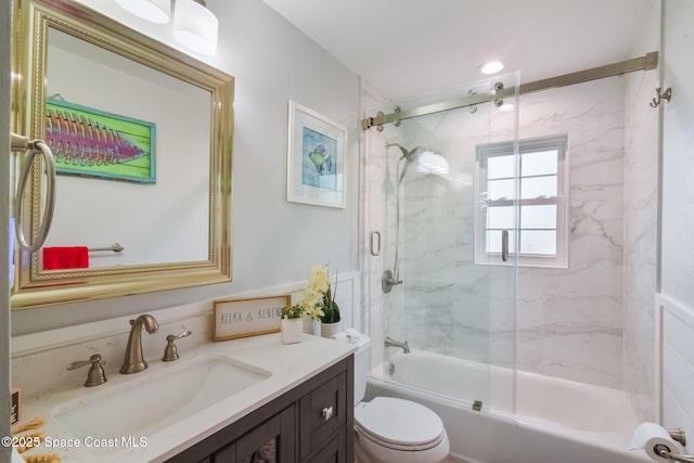 1029 Palmer Rd, Rockledge, FL 32955 - full bath with vanity and combined bath / shower with glass door