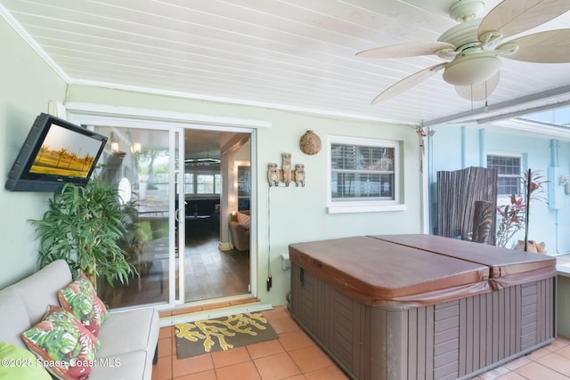 1029 Palmer Rd, Rockledge, FL 32955 - sunroom with a jacuzzi
