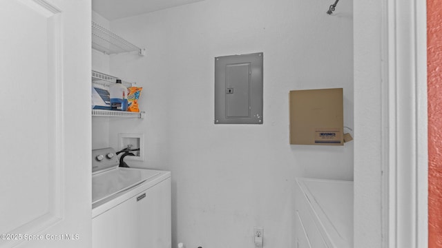 1766 Sophias Dr Unit 204, Melbourne, FL 32940 - washroom with electric panel and washer and dryer