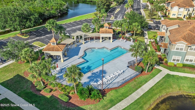 1766 Sophias Dr Unit 204, Melbourne, FL 32940 - bird's eye view of a nearby body of water and a pool